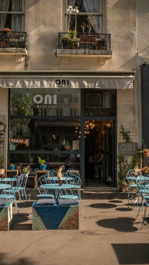 devanture ONI coffee shop pour teletravailler à Paris